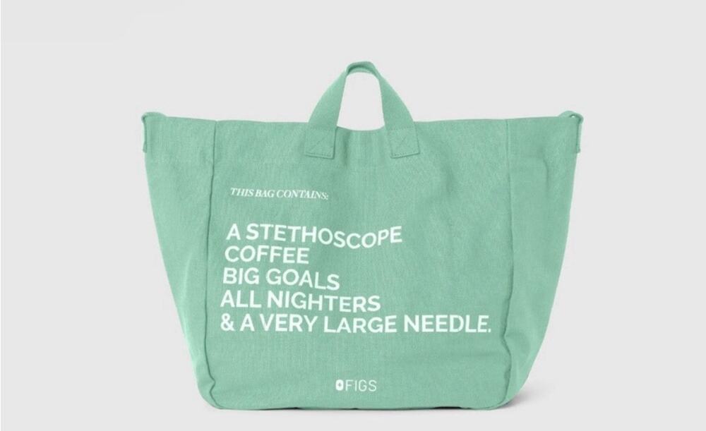 AUTHENTIC FIGS Tote Bag in Teal BWT